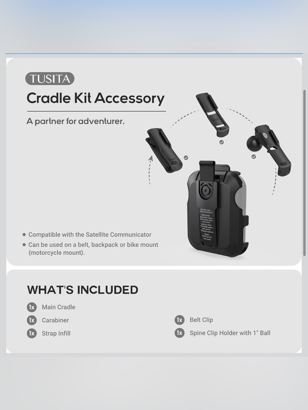Tusita Black Cradle Kit Accessory –